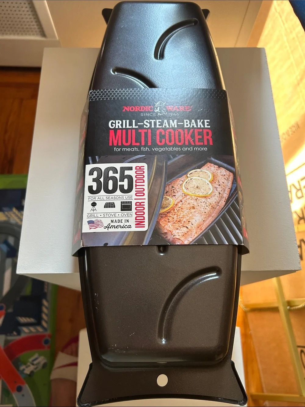 Nordic Ware Multi Cooker in Dark Brown and Black Label